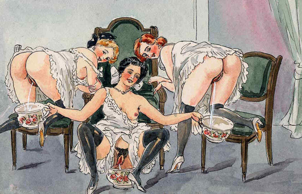 Эротические рисунки ретро