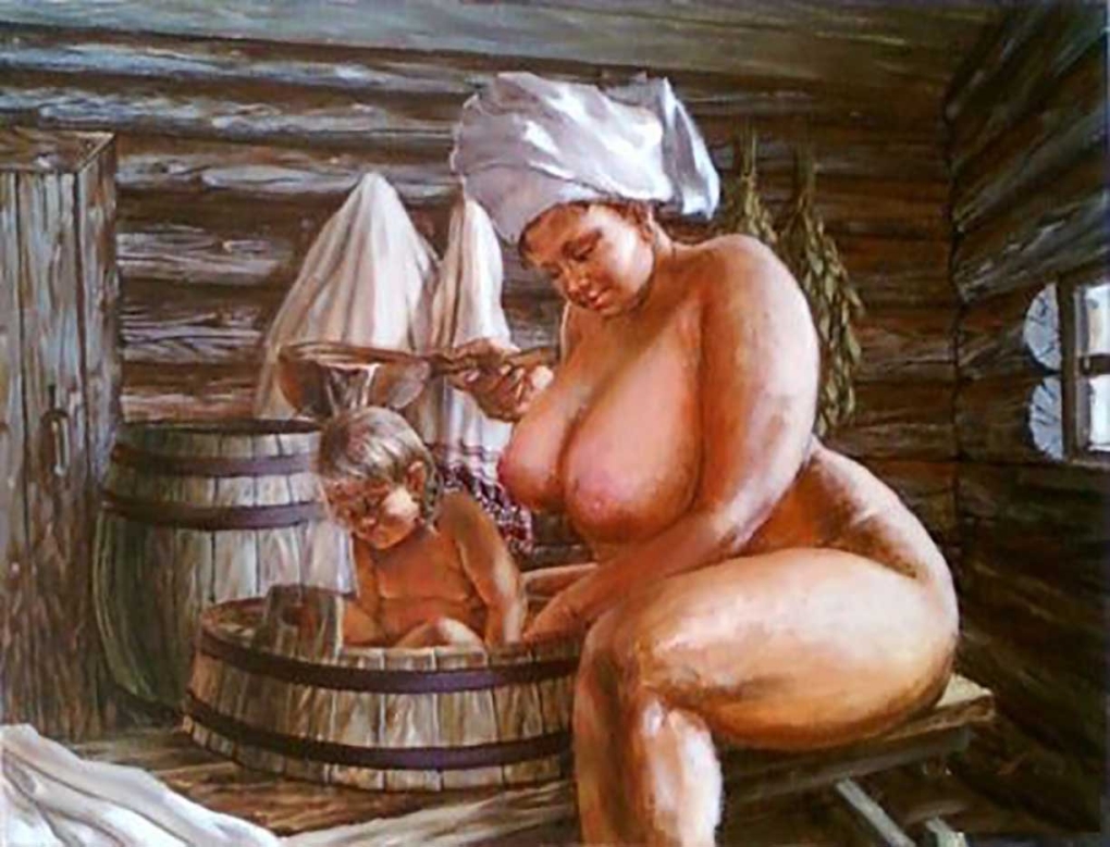 Ебля русских девок в бане