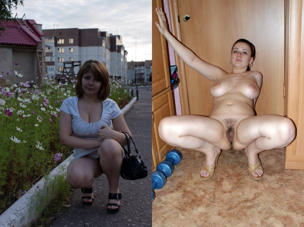 Женщины в одежде и голые частное